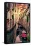 Venetian Sunlight - End of day Gondola ride-Philippe HUGONNARD-Framed Stretched Canvas