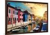 Venetian Sunlight - End of the Day in Burano-Philippe HUGONNARD-Framed Photographic Print