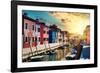 Venetian Sunlight - End of the Day in Burano-Philippe HUGONNARD-Framed Photographic Print