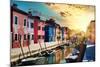 Venetian Sunlight - End of the Day in Burano-Philippe HUGONNARD-Mounted Photographic Print