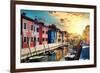 Venetian Sunlight - End of the Day in Burano-Philippe HUGONNARD-Framed Photographic Print