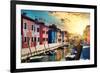 Venetian Sunlight - End of the Day in Burano-Philippe HUGONNARD-Framed Photographic Print