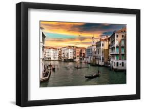Venetian Sunlight - End of the Day on the Grand Canal-Philippe HUGONNARD-Framed Photographic Print