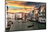 Venetian Sunlight - End of the Day on the Grand Canal-Philippe HUGONNARD-Mounted Photographic Print