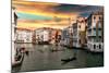 Venetian Sunlight - End of the Day on the Grand Canal-Philippe HUGONNARD-Mounted Photographic Print