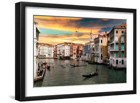 Venetian Sunlight - End of the Day on the Grand Canal-Philippe HUGONNARD-Framed Photographic Print