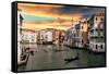 Venetian Sunlight - End of the Day on the Grand Canal-Philippe HUGONNARD-Framed Stretched Canvas