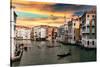 Venetian Sunlight - End of the Day on the Grand Canal-Philippe HUGONNARD-Stretched Canvas