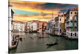 Venetian Sunlight - End of the Day on the Grand Canal-Philippe HUGONNARD-Stretched Canvas