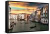 Venetian Sunlight - End of the Day on the Grand Canal-Philippe HUGONNARD-Framed Stretched Canvas