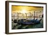 Venetian Sunlight - Evening Gondolas-Philippe HUGONNARD-Framed Photographic Print