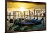 Venetian Sunlight - Evening Gondolas-Philippe HUGONNARD-Framed Photographic Print