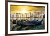 Venetian Sunlight - Evening Gondolas-Philippe HUGONNARD-Framed Photographic Print