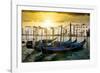 Venetian Sunlight - Evening Gondolas-Philippe HUGONNARD-Framed Photographic Print