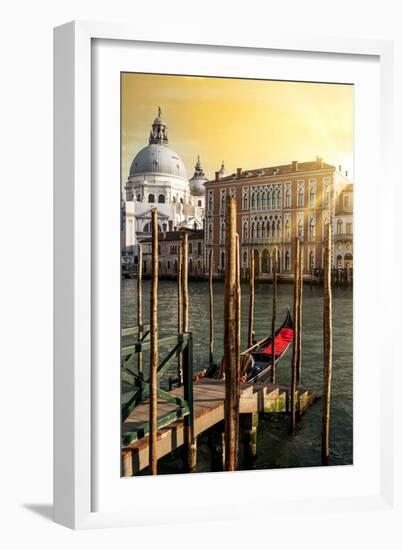 Venetian Sunlight - Gondola Pier-Philippe HUGONNARD-Framed Photographic Print