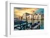 Venetian Sunlight - Gondola Piers-Philippe HUGONNARD-Framed Premium Photographic Print