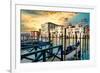 Venetian Sunlight - Gondola Piers-Philippe HUGONNARD-Framed Photographic Print