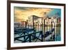 Venetian Sunlight - Gondola Piers-Philippe HUGONNARD-Framed Photographic Print