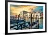 Venetian Sunlight - Gondola Piers-Philippe HUGONNARD-Framed Photographic Print