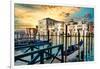 Venetian Sunlight - Gondola Piers-Philippe HUGONNARD-Framed Photographic Print