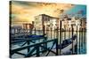 Venetian Sunlight - Gondola Piers-Philippe HUGONNARD-Stretched Canvas