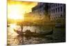 Venetian Sunlight - Gondolier at Sunset-Philippe HUGONNARD-Mounted Photographic Print