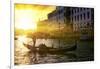 Venetian Sunlight - Gondolier at Sunset-Philippe HUGONNARD-Framed Photographic Print