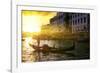 Venetian Sunlight - Gondolier at Sunset-Philippe HUGONNARD-Framed Photographic Print