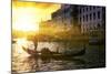 Venetian Sunlight - Gondolier at Sunset-Philippe HUGONNARD-Mounted Photographic Print