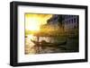 Venetian Sunlight - Gondolier at Sunset-Philippe HUGONNARD-Framed Photographic Print