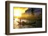 Venetian Sunlight - Gondolier at Sunset-Philippe HUGONNARD-Framed Premium Photographic Print