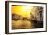 Venetian Sunlight - Grand Canal Golden Sunset-Philippe HUGONNARD-Framed Photographic Print