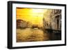 Venetian Sunlight - Grand Canal Golden Sunset-Philippe HUGONNARD-Framed Photographic Print