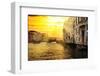 Venetian Sunlight - Grand Canal Golden Sunset-Philippe HUGONNARD-Framed Photographic Print