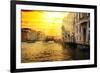 Venetian Sunlight - Grand Canal Golden Sunset-Philippe HUGONNARD-Framed Photographic Print