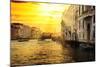 Venetian Sunlight - Grand Canal Golden Sunset-Philippe HUGONNARD-Mounted Photographic Print
