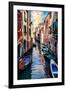 Venetian Sunlight - Iconic Venice Canal-Philippe HUGONNARD-Framed Photographic Print