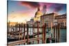 Venetian Sunlight - Last rays of sun on Santa Maria-Philippe HUGONNARD-Stretched Canvas