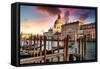 Venetian Sunlight - Last rays of sun on Santa Maria-Philippe HUGONNARD-Framed Stretched Canvas