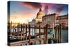 Venetian Sunlight - Last rays of sun on Santa Maria-Philippe HUGONNARD-Stretched Canvas