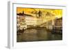 Venetian Sunlight - Last rays of Sunshine on the Rialto Bridge-Philippe HUGONNARD-Framed Photographic Print