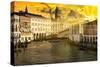 Venetian Sunlight - Last rays of Sunshine on the Rialto Bridge-Philippe HUGONNARD-Stretched Canvas