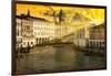 Venetian Sunlight - Last rays of Sunshine on the Rialto Bridge-Philippe HUGONNARD-Framed Photographic Print