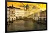 Venetian Sunlight - Last rays of Sunshine on the Rialto Bridge-Philippe HUGONNARD-Framed Photographic Print