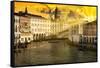 Venetian Sunlight - Last rays of Sunshine on the Rialto Bridge-Philippe HUGONNARD-Framed Stretched Canvas
