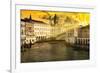 Venetian Sunlight - Last rays of Sunshine on the Rialto Bridge-Philippe HUGONNARD-Framed Photographic Print