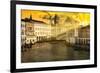 Venetian Sunlight - Last rays of Sunshine on the Rialto Bridge-Philippe HUGONNARD-Framed Photographic Print