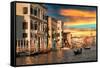 Venetian Sunlight - Last Rays-Philippe HUGONNARD-Framed Stretched Canvas