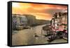 Venetian Sunlight - Late afternoon on the Grand Canal-Philippe HUGONNARD-Framed Stretched Canvas