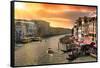 Venetian Sunlight - Late afternoon on the Grand Canal-Philippe HUGONNARD-Framed Stretched Canvas